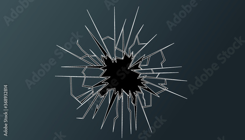 Crushed glass hand drawn, vector illustration