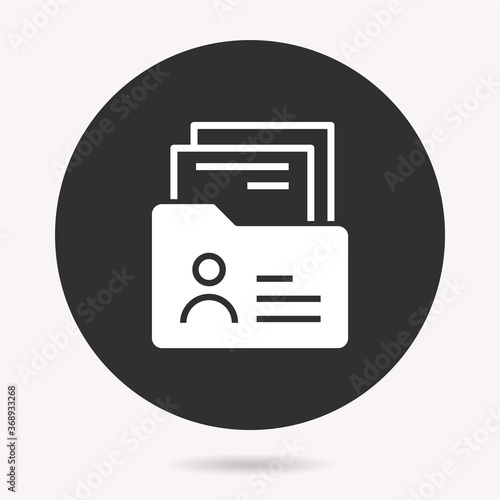 Portfolio - vector icon. Illustration isolated. Simple pictogram.