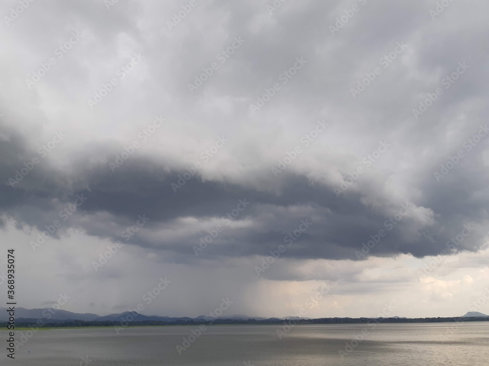 storm clouds over the estuary