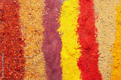 Many different spices as background © Pixel-Shot
