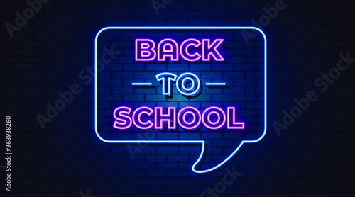 back to school neon text  neon sign