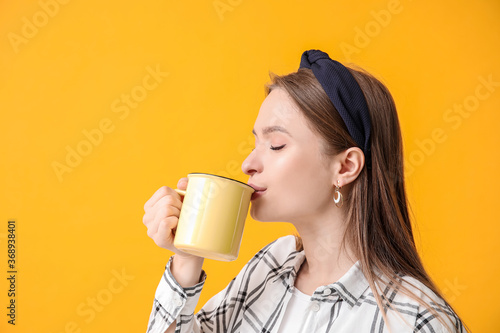 Beautiful young woman with ...