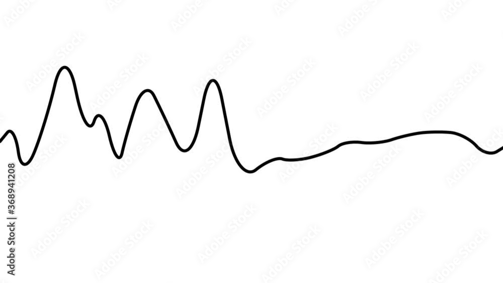 Motion graphics drawing of an Audio Wave, heartbeat or sound wave. 2d Animation 4k Motion graphics drawing of an Audio Wave, heartbeat or sound wave. 2d Animation 4k