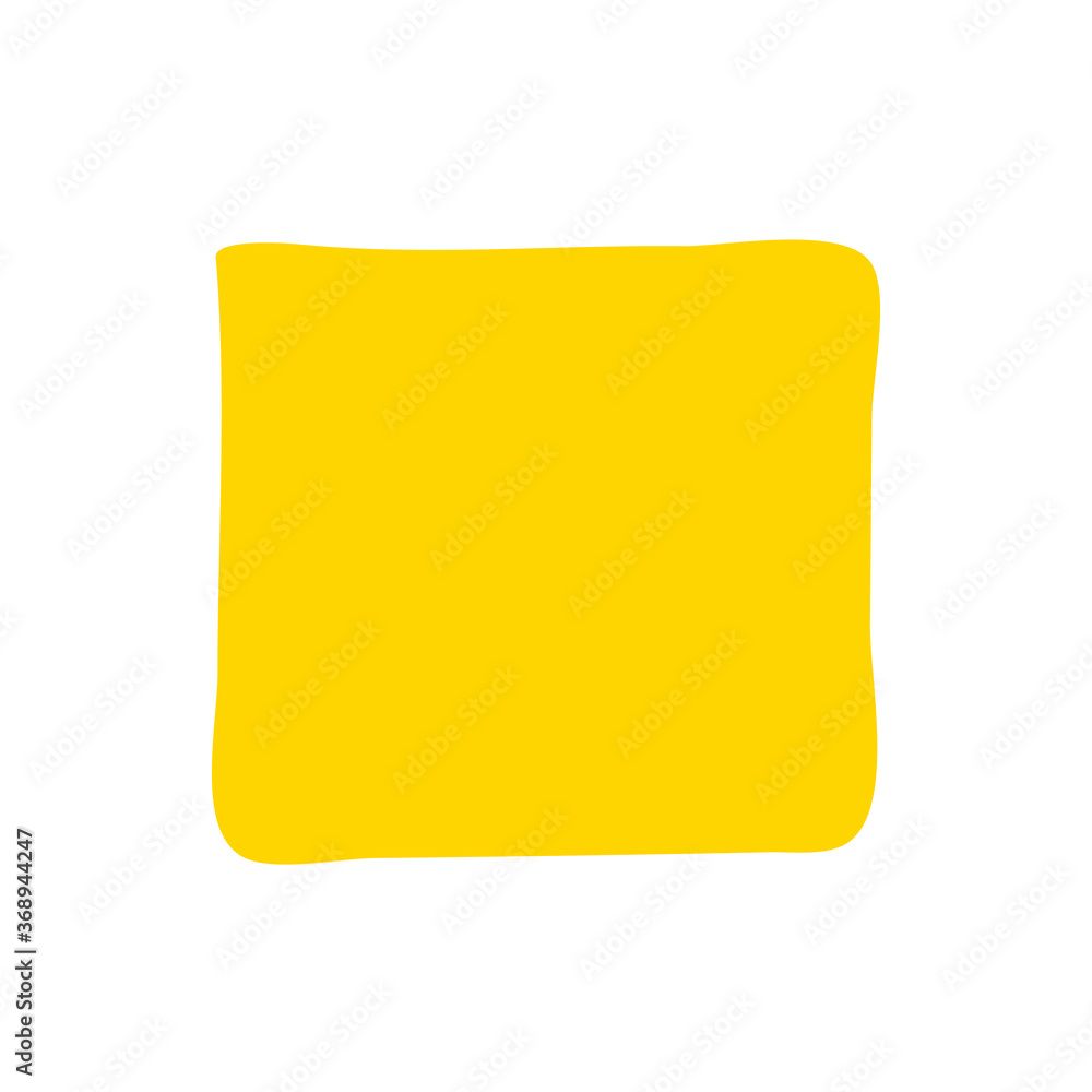Handgezeichnetes Stop-Icon in gelb Handgezeichnetes Stop-Icon in gelb