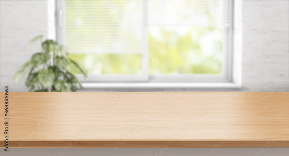 3D blank kitchen environment with a big window 3D blank kitchen environment with a big window