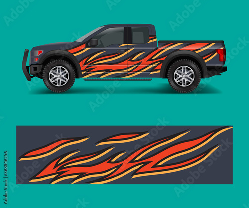 Graphic abstract stripe racing modern designs for wrap vehicle  race car  speed offroad  rally  adventure.