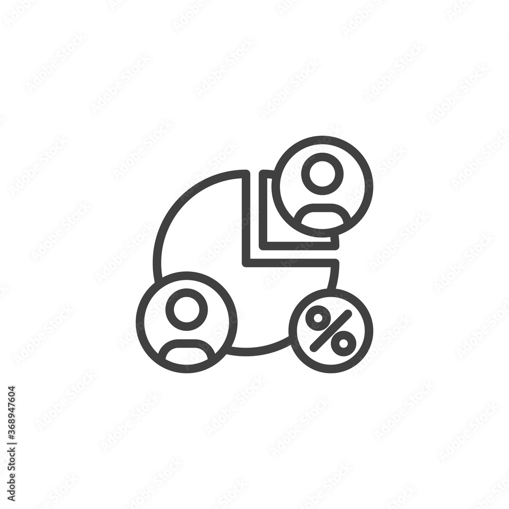 Candidate vote diagram line icon. linear style sign for mobile concept and web design. Election chart outline vector icon. Symbol, logo illustration. Vector graphics Candidate vote diagram line icon. linear style sign for mobile concept and web design. Election chart outline vector icon. Symbol, logo illustration. Vector graphics