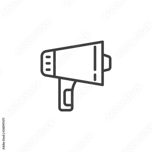 Megaphone line icon. linear style sign for mobile concept and web design. Loudspeaker outline vector icon. Symbol, logo illustration. Vector graphics