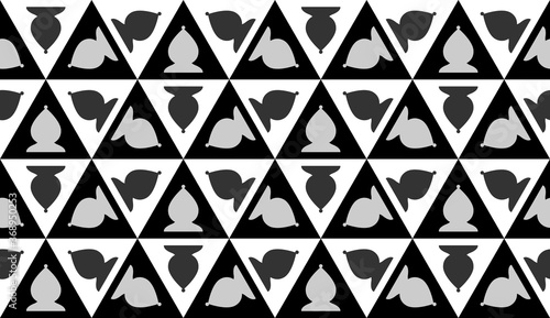 Seamless pattern with Chess bishop. Endless background. Vector illustration.