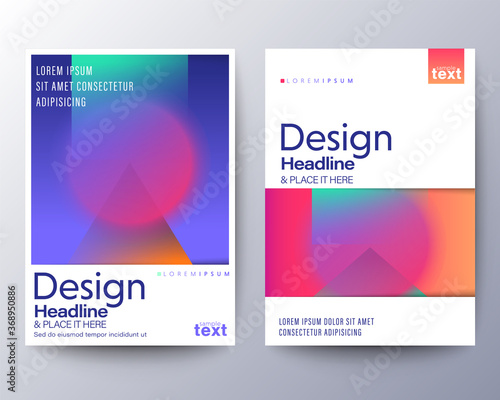Flyer or Poster design with abstract vivid colors background