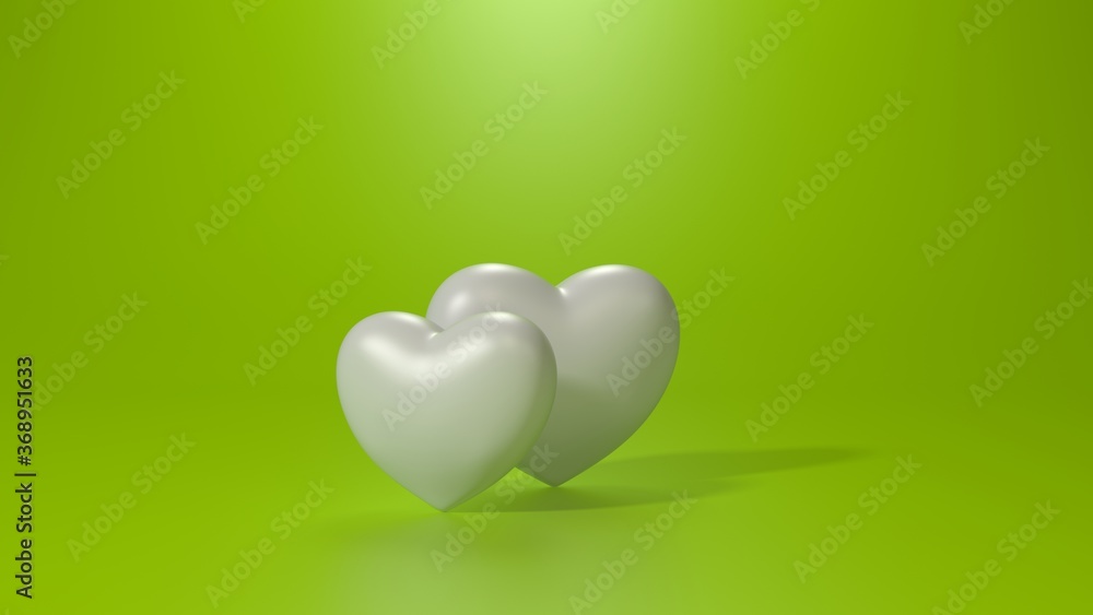 Hearts 3d render for background Hearts 3d render for background