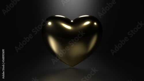 Heart 3d render for background