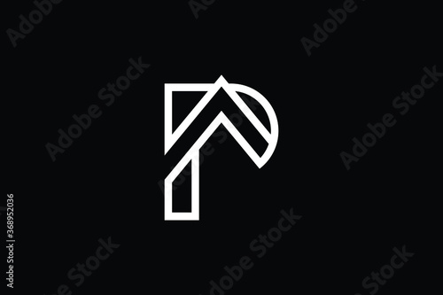 Logo design of P PP in vector for construction, home, real estate, building, property. creative elegant Monogram. Premium Business home logo icon. White color on black background