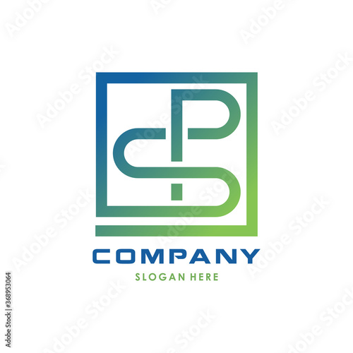 PS SP square logo creative concept