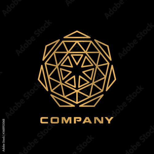 abstract geometry mandala logo creative concept