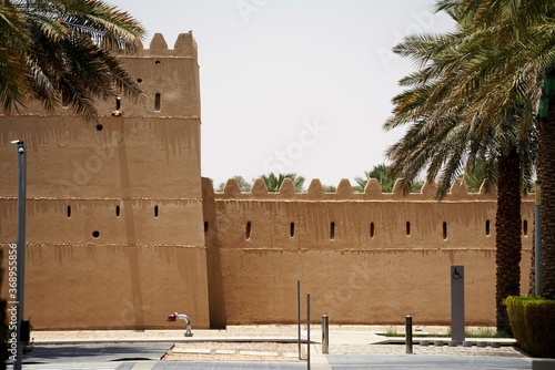 ancient stone walls of arabic fortress  photo