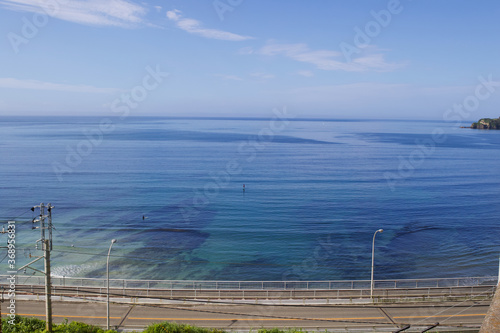 Katsuura Bay in Chiba Japan one of the most stunning ocean locations close to Tokyo City. It is visited by thousands every year. photo