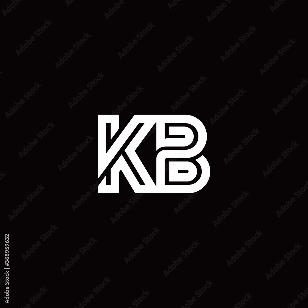 KB monogram logo with abstract line
