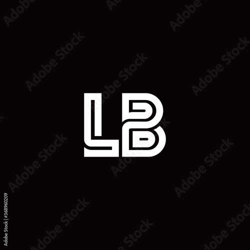 LB monogram logo with abstract line