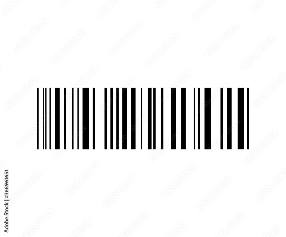 Realistic barcode. Vector black icon. Realistic barcode. Vector black icon.