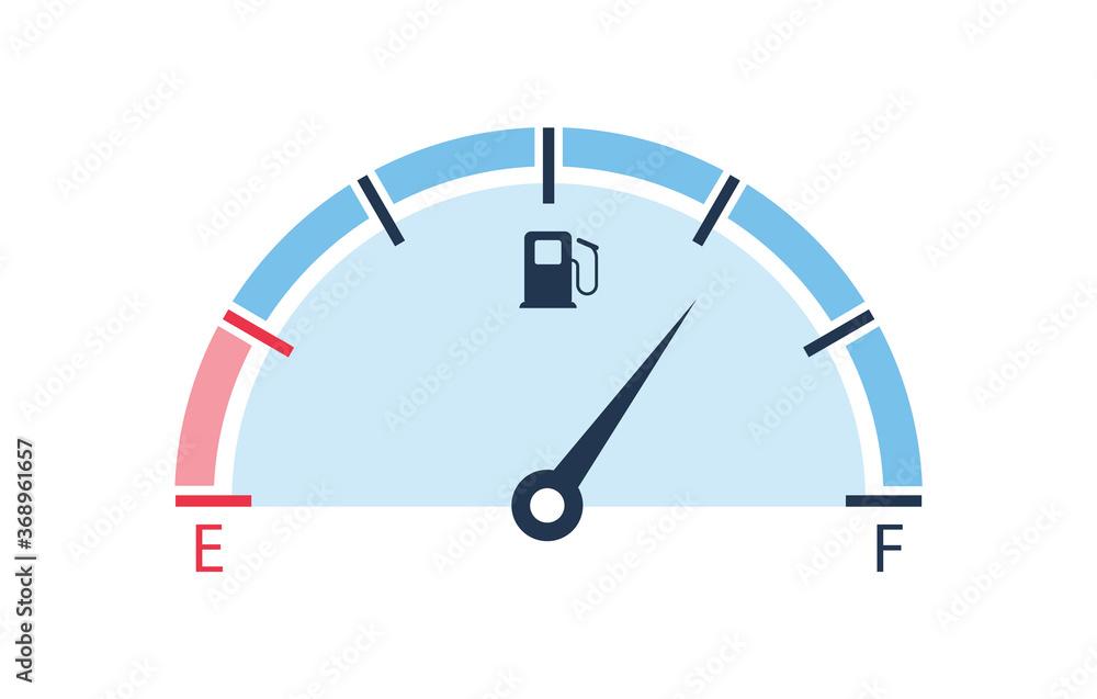 Fuel gauge. Indicator tank of fuel. Meter. Dashboard car. Vector icon. Fuel gauge. Indicator tank of fuel. Meter. Dashboard car. Vector icon.