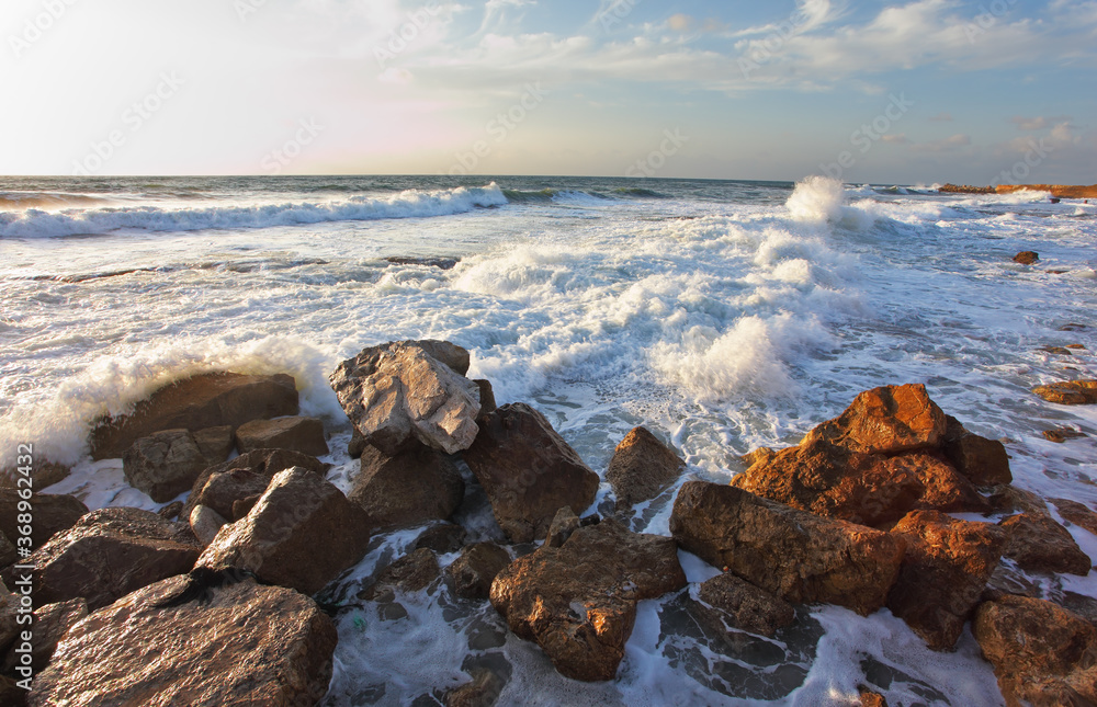 Obraz premium Magnificent storm waves