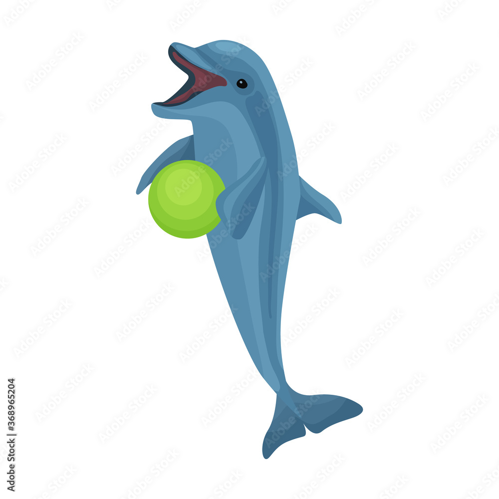 Obraz premium Dolphin vector icon.Cartoon vector icon isolated on white background dolphin.