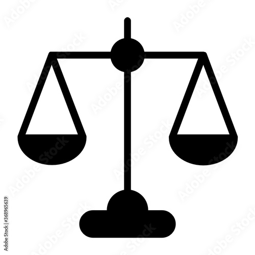 Business Law Concept, Lawyer Scale Vector Color Icon Design, Business and Finance Symbol on white background 
