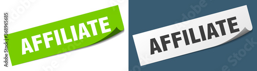 affiliate paper peeler sign set. affiliate sticker