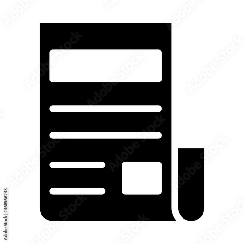 Business document Concept, Folded Paper Vector Color Icon Design,  Business and Finance Symbol on white background 