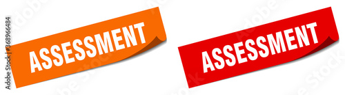 assessment paper peeler sign set. assessment sticker