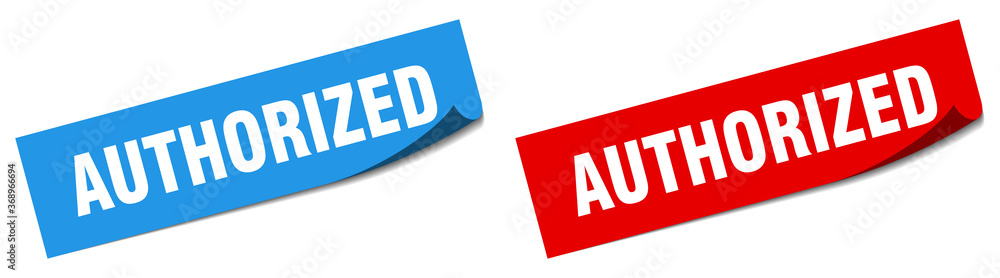 authorized paper peeler sign set. authorized sticker authorized paper peeler sign set. authorized sticker