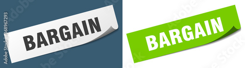 bargain paper peeler sign set. bargain sticker