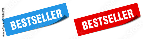 bestseller paper peeler sign set. bestseller sticker