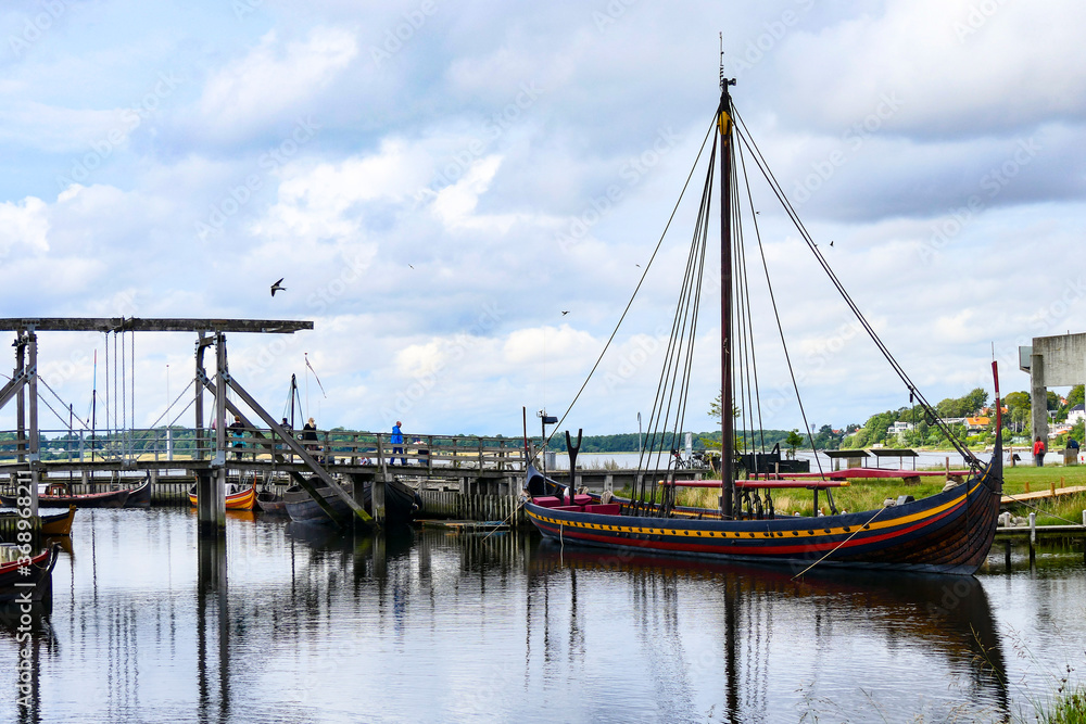 Roskilde, Denmark A viking ship outside the Viking Ship Museum
