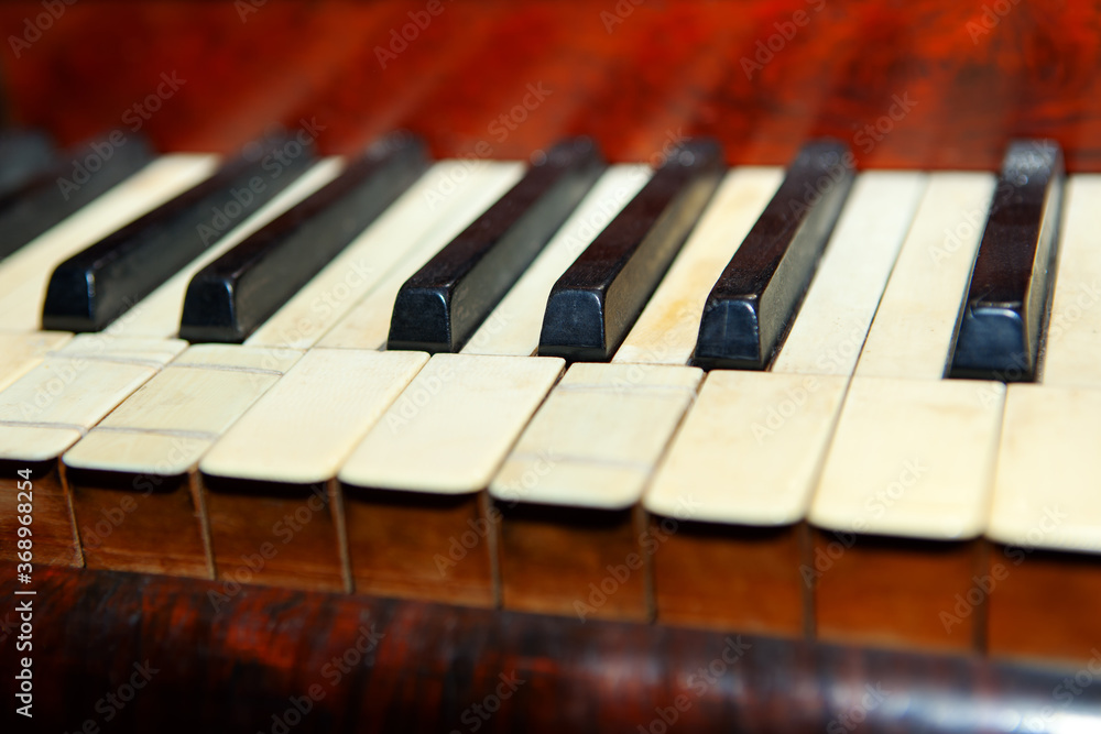 old piano keyboard made of ivory old piano keyboard made of ivory