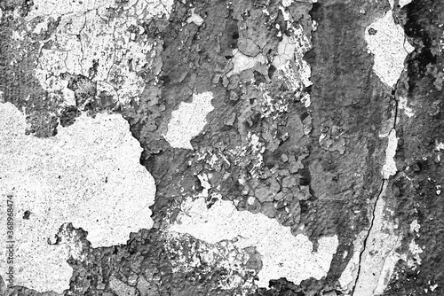 Texture of a concrete wall with cracks and scratches © chernikovatv