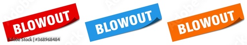 blowout paper peeler sign set. blowout sticker