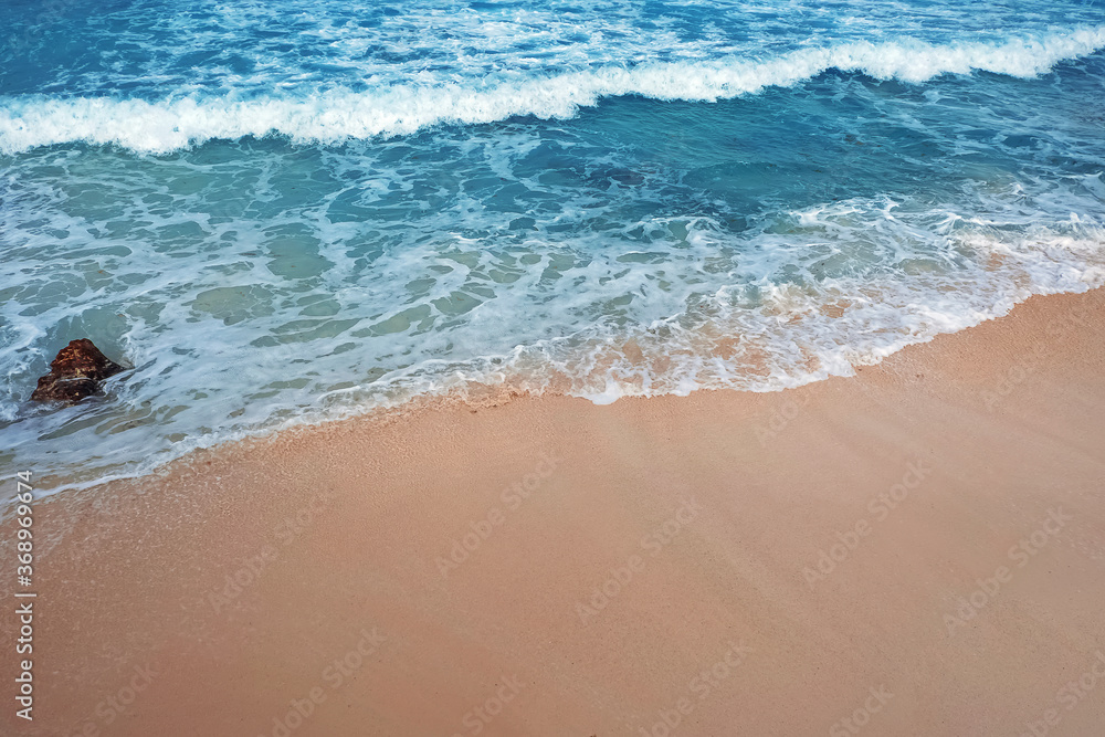 Beautiful empty beach with turquoise ocean Beautiful empty beach with turquoise ocean