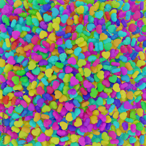Colorful hearts background © Midani