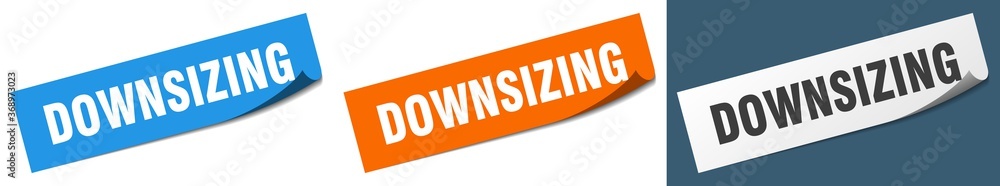 downsizing paper peeler sign set. downsizing sticker downsizing paper peeler sign set. downsizing sticker