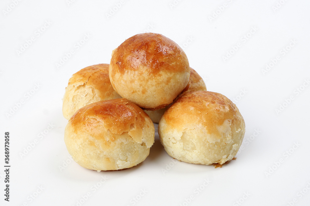 Tambun biscuits small Tau Sar Pneah famous Bukit Tambun Penang delicacies on white background