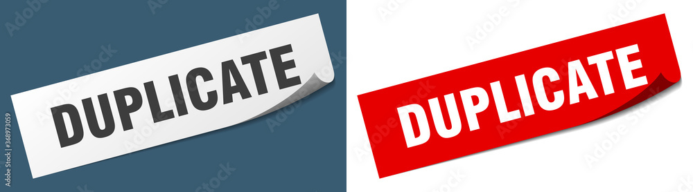 duplicate paper peeler sign set. duplicate sticker duplicate paper peeler sign set. duplicate sticker