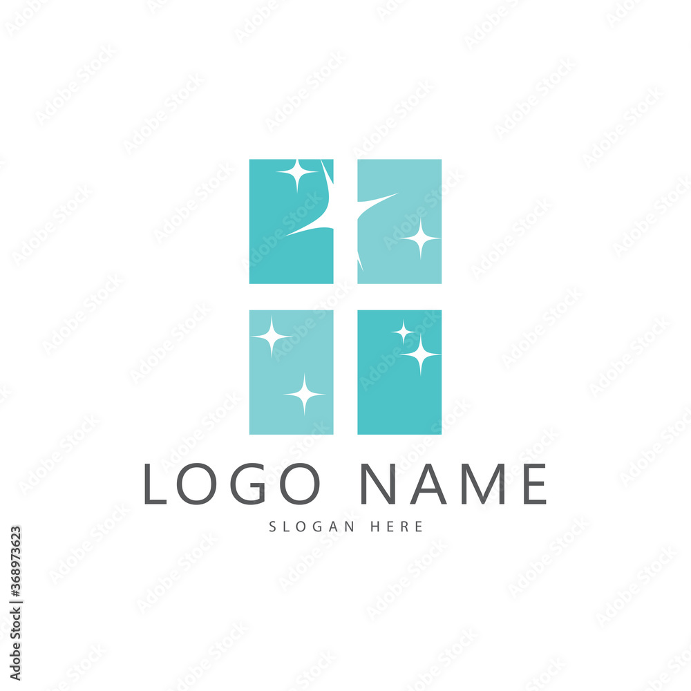 Obraz premium Cleaning Logo Template vector symbol