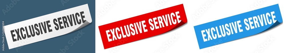 exclusive service paper peeler sign set. exclusive service sticker exclusive service paper peeler sign set. exclusive service sticker