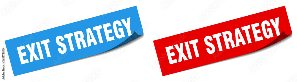 exit strategy paper peeler sign set. exit strategy sticker exit strategy paper peeler sign set. exit strategy sticker