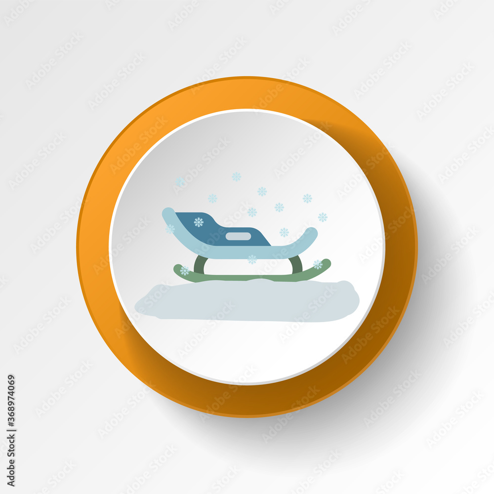Sled color icon. Elements of winter wonderland multi colored icons. Premium quality graphic design icon Sled color icon. Elements of winter wonderland multi colored icons. Premium quality graphic design icon