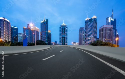 Urban roads and urban modern buildings