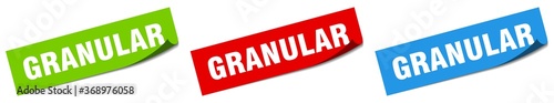 granular paper peeler sign set. granular sticker