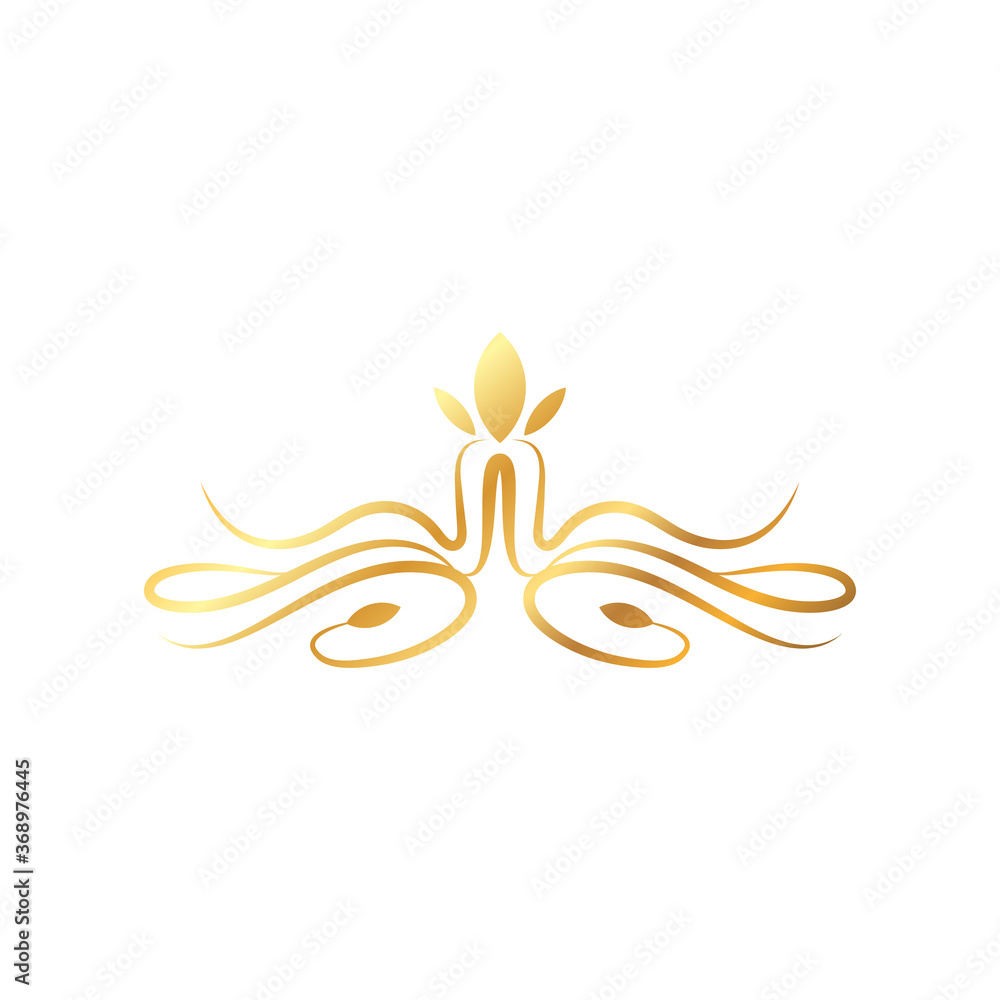 golden floral ornament on white background golden floral ornament on white background
